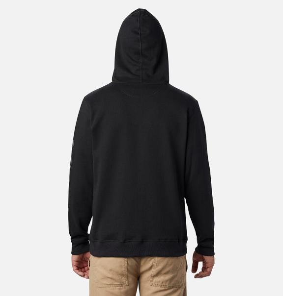 Columbia Logo Hoodies Black Grey For Men's NZ23516 New Zealand